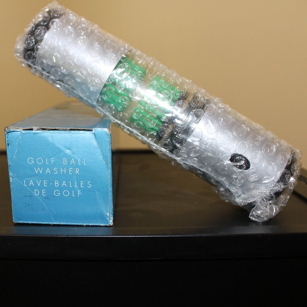 Portable Golf Ball Washer Cleaner Tube w/ Brushes – New in Box Golf Cleaning Too